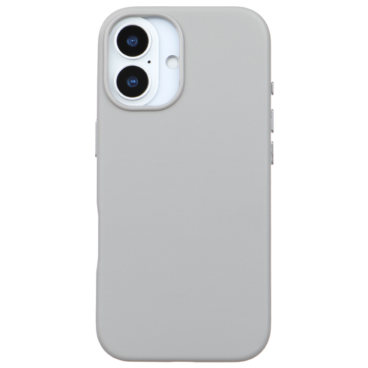 iPhone 17 Gizli Magsafeli Vegan Deri Telefon Kılıfı - Gri