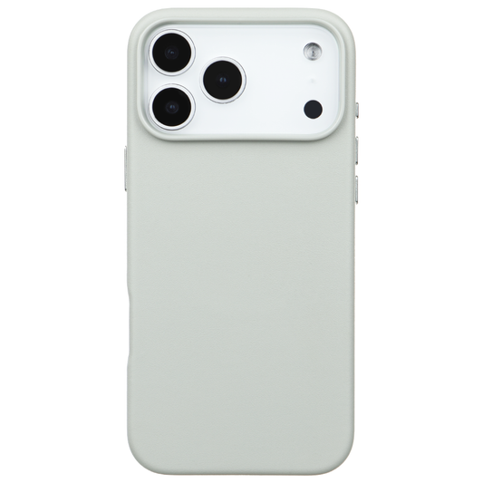 iPhone 17 Pro Max Gizli Magsafeli Vegan Deri Telefon Kılıfı - Gri