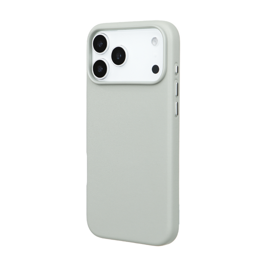 iPhone 17 Pro Max Gizli Magsafeli Vegan Deri Telefon Kılıfı - Gri
