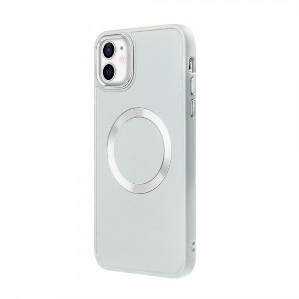 Apple iPhone 11 Renkli Magsafe Case Kırık Beyaz