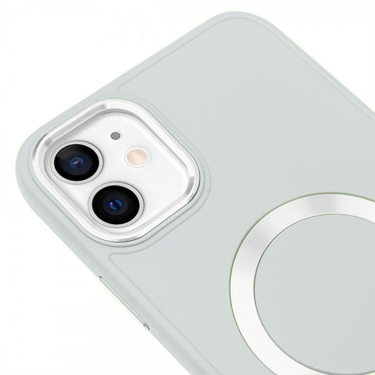 Apple iPhone 12 Renkli Magsafe Case Kırık Beyaz