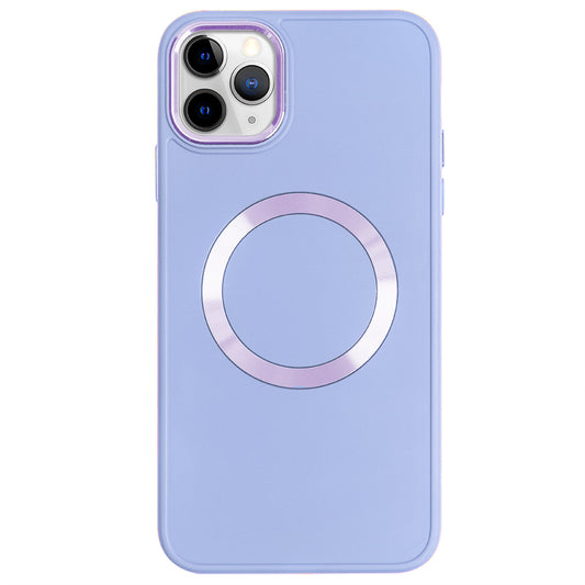 Apple iPhone 11 Pro Max Renkli Magsafe Case Lila