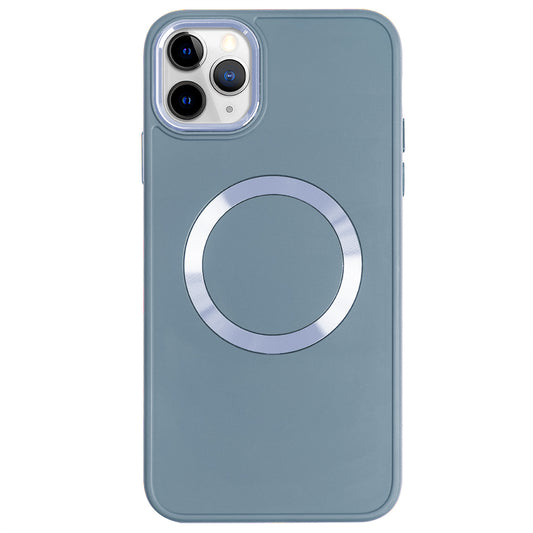 Apple iPhone 11 Pro Max Renkli Magsafe Case Bebe Mavi