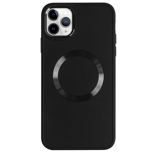 Apple iPhone 11 Pro Max Renkli Magsafe Case Siyah
