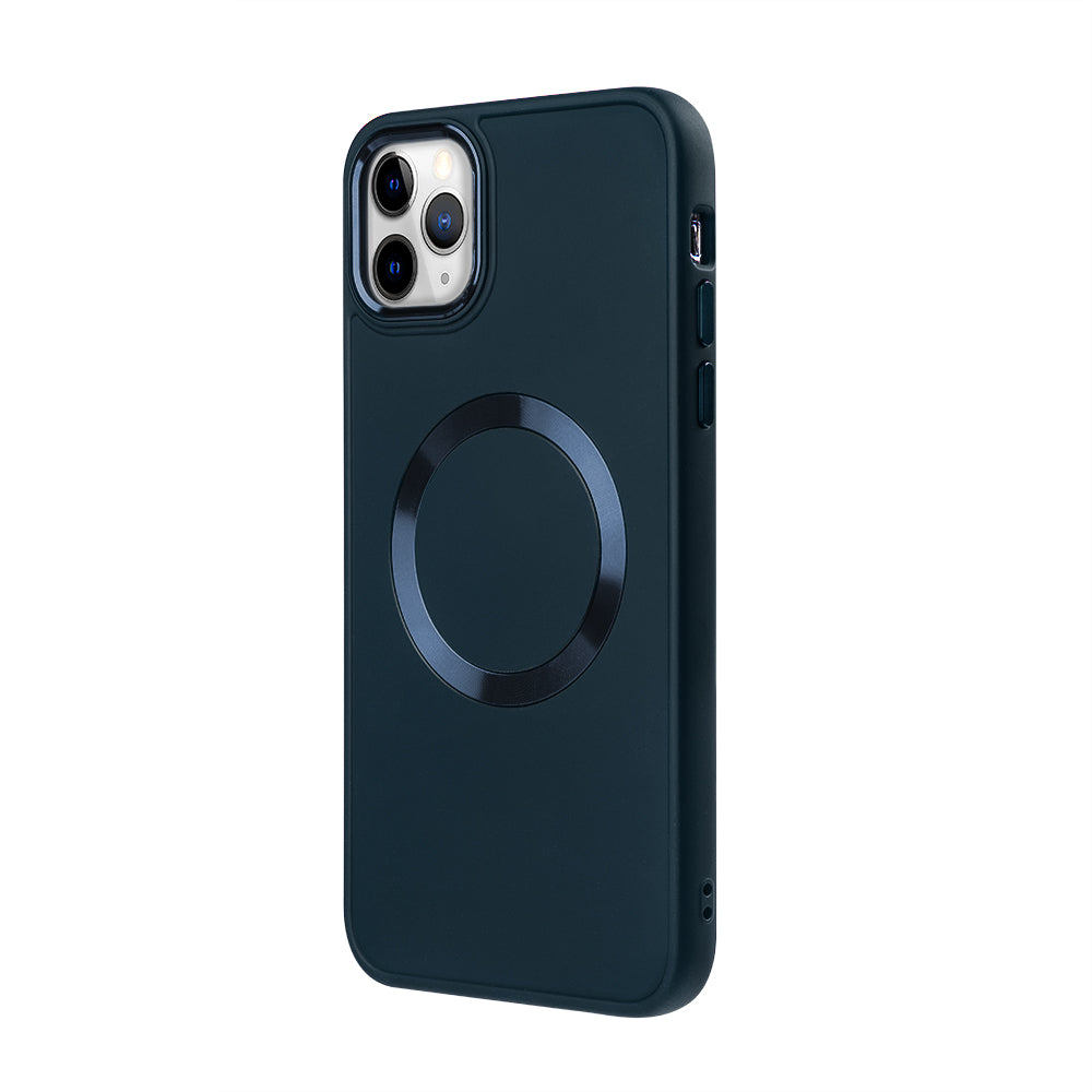 Apple iPhone 11 Pro Max Renkli Magsafe Case Petrol Mavisi