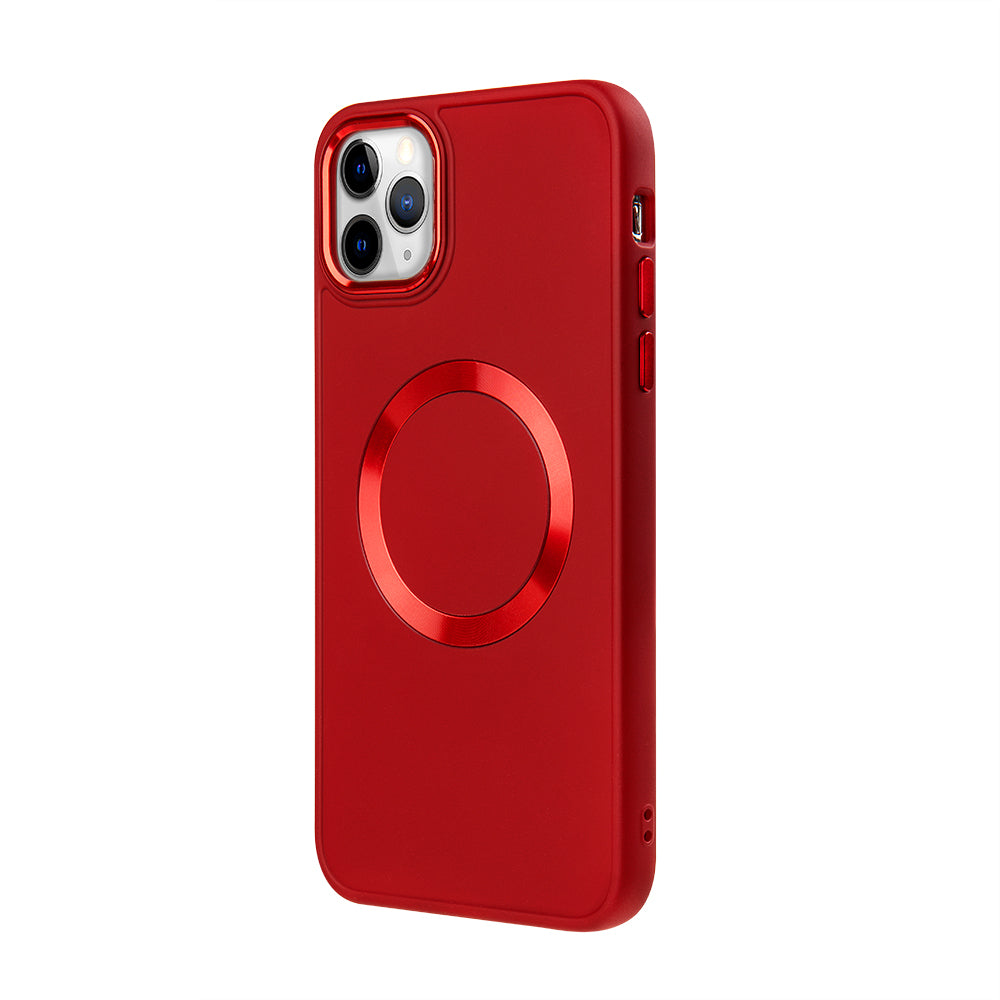 Apple iPhone 15 Pro Max Renkli Magsafe Case Kırmızı