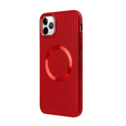 Apple iPhone 15 Pro Max Renkli Magsafe Case Kırmızı