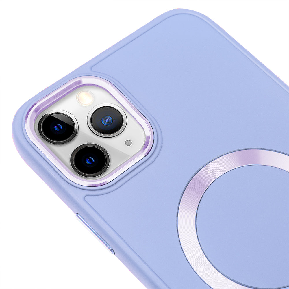 Apple iPhone 15 Pro Max Renkli Magsafe Case Lila