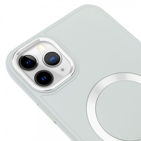 Apple iPhone 13 Pro Max Renkli Magsafe Case Kırık Beyaz