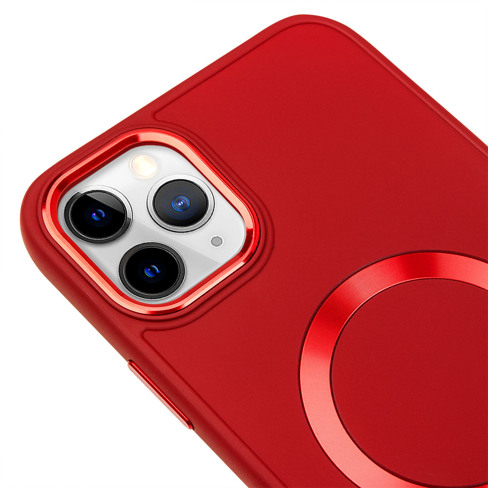 Apple iPhone 15 Pro Max Renkli Magsafe Case Kırmızı