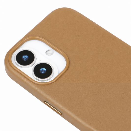 iPhone 17 Gizli Magsafeli Vegan Deri Telefon Kılıfı - Kiremit