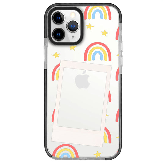 iPhone 11 Pro Max Rainbow Star Polaroid Telefon Kılıfı