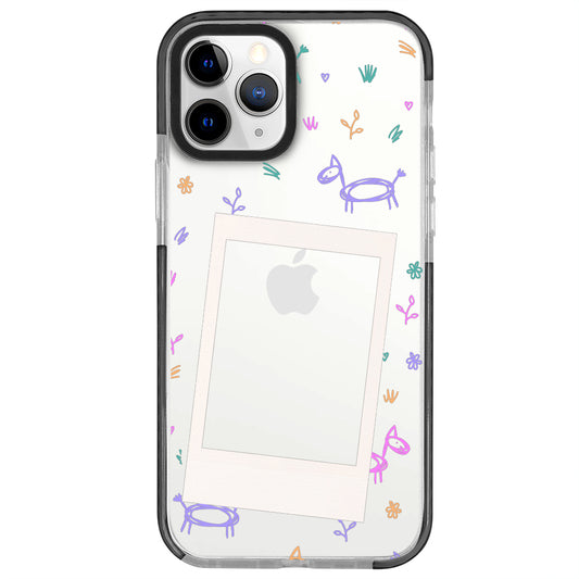 iPhone 11 Pro Max Colors Pics Polaroid Telefon Kılıfı