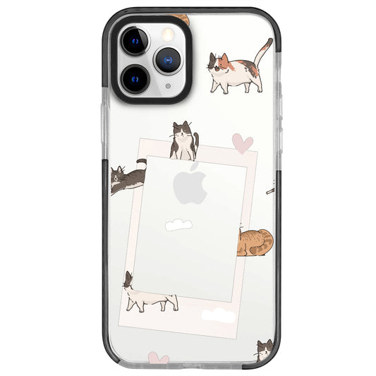 iPhone 11 Pro Max Cats Polaroid Telefon Kılıfı