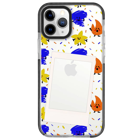 iPhone 11 Pro Max Colorful Shapes Polaroid Telefon Kılıfı