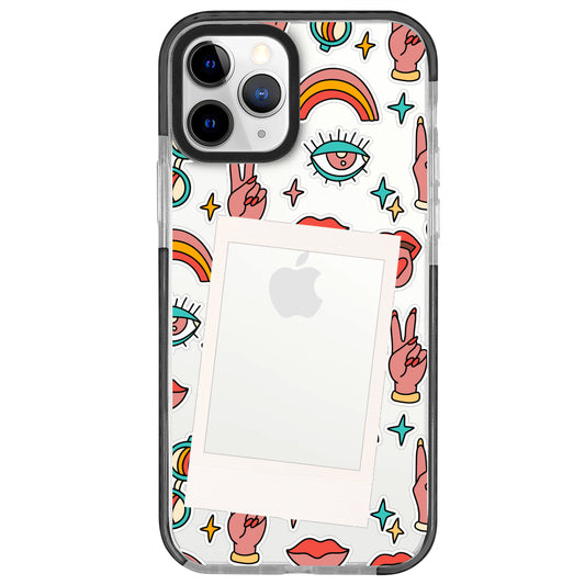 iPhone 11 Pro Max Peace Polaroid Telefon Kılıfı