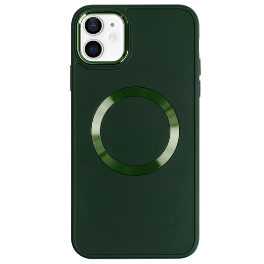 Apple iPhone 12 Renkli Magsafe Case Haki