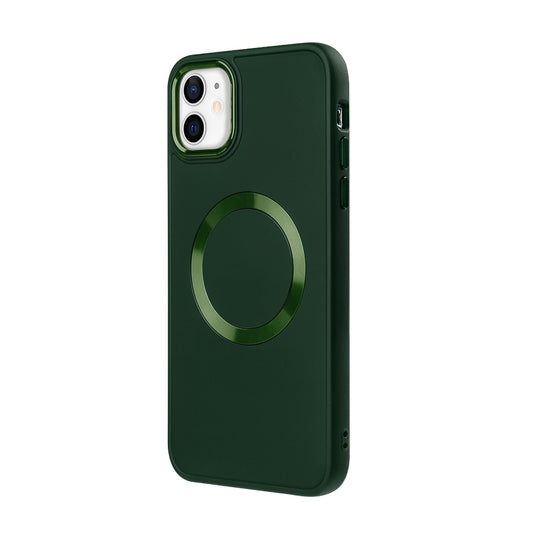 Apple iPhone 12 Renkli Magsafe Case Haki