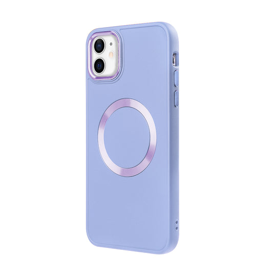 Apple iPhone 12 Renkli Magsafe Case Lila