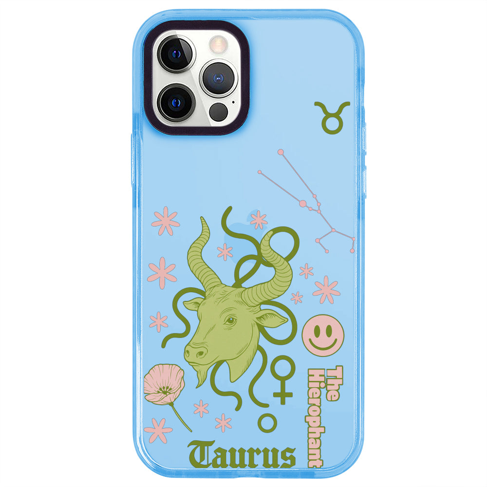 iPhone 12 Pro Boğa Burcu The Emperor Telefon Kılıfı - Azure