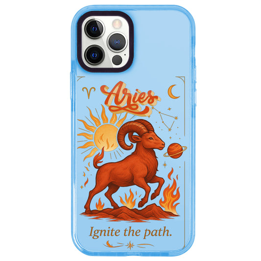iPhone 12 Pro Koç Burcu Way of Aries Telefon Kılıfı - Azure