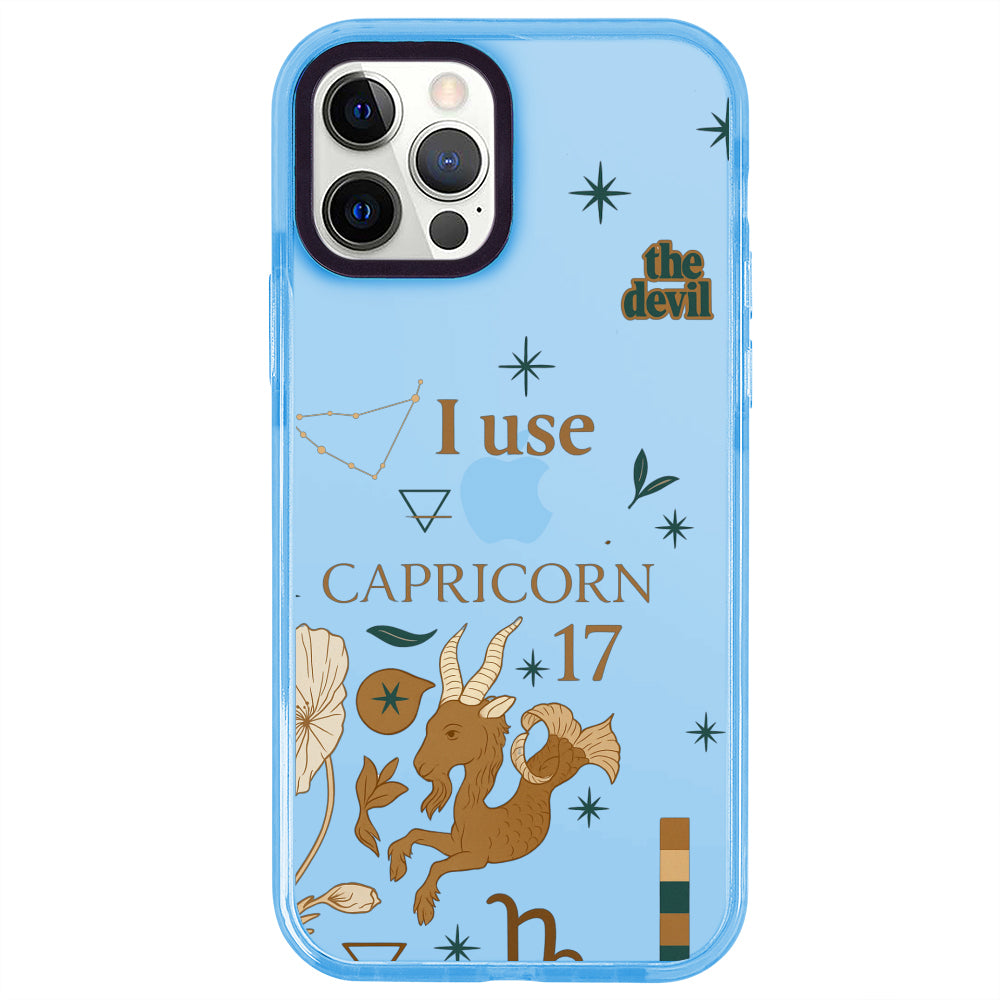 iPhone 12 Pro Oğlak Burcu The Emperor Telefon Kılıfı - Azure