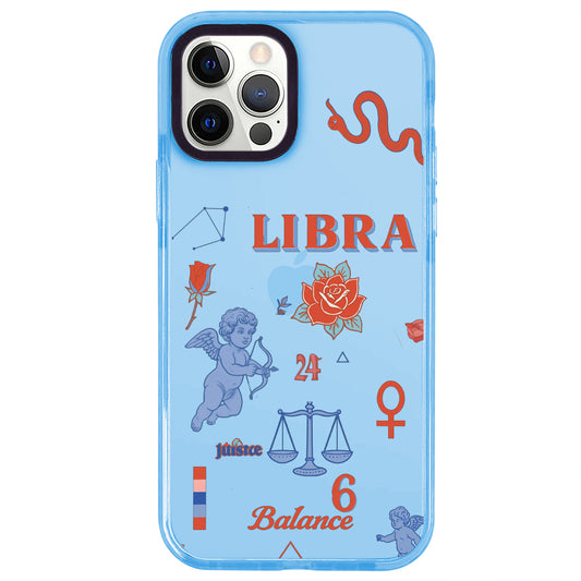 iPhone 12 Pro Terazi Burcu The Emperor Telefon Kılıfı - Azure