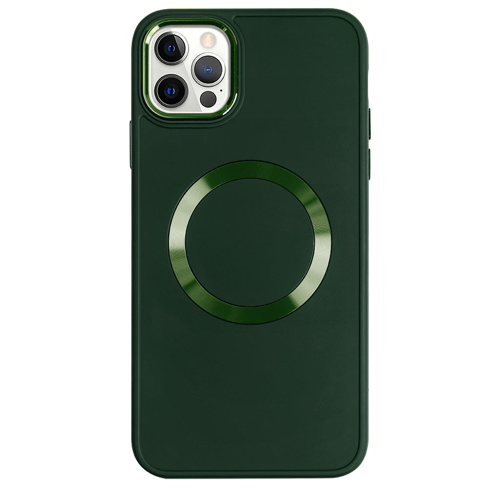 Apple iPhone 12 Pro Renkli Magsafe Case Haki