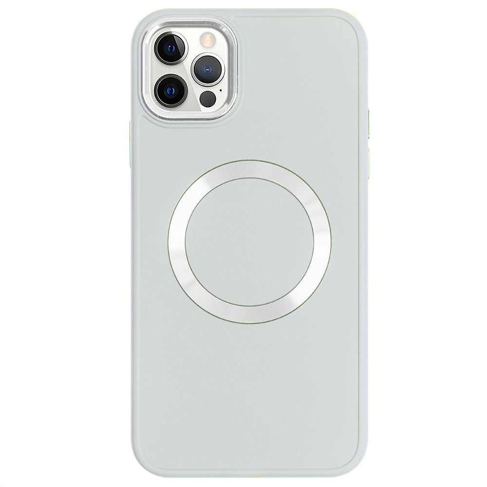 Apple iPhone 12 Pro Renkli Magsafe Case Kırık Beyaz