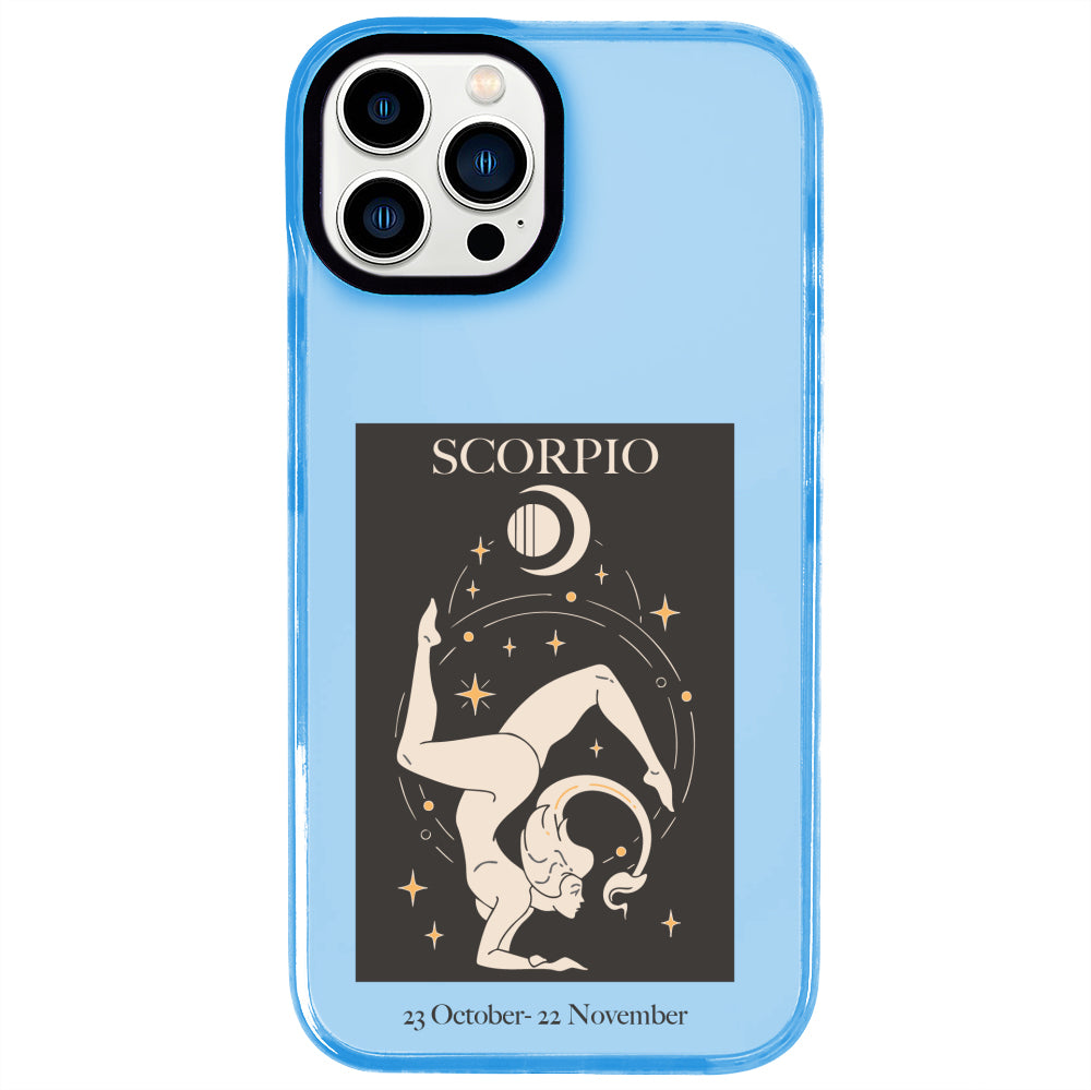 iPhone 12 Pro Max Akrep Burcu History of Zodiac Telefon Kılıfı - Azure