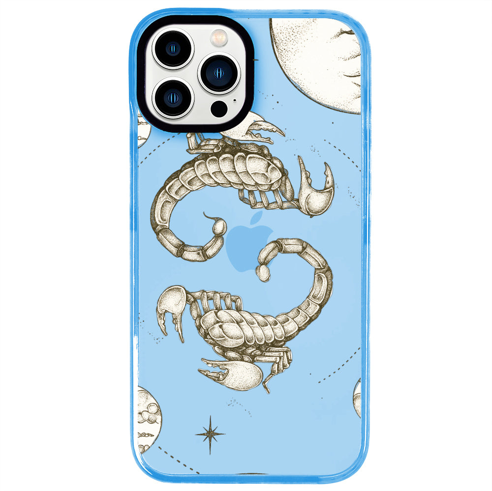 iPhone 12 Pro Max Akrep Burcu Soft Stars Telefon Kılıfı - Azure