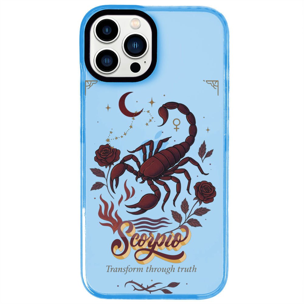 iPhone 12 Pro Max Akrep Burcu Way of Aries Telefon Kılıfı - Azure