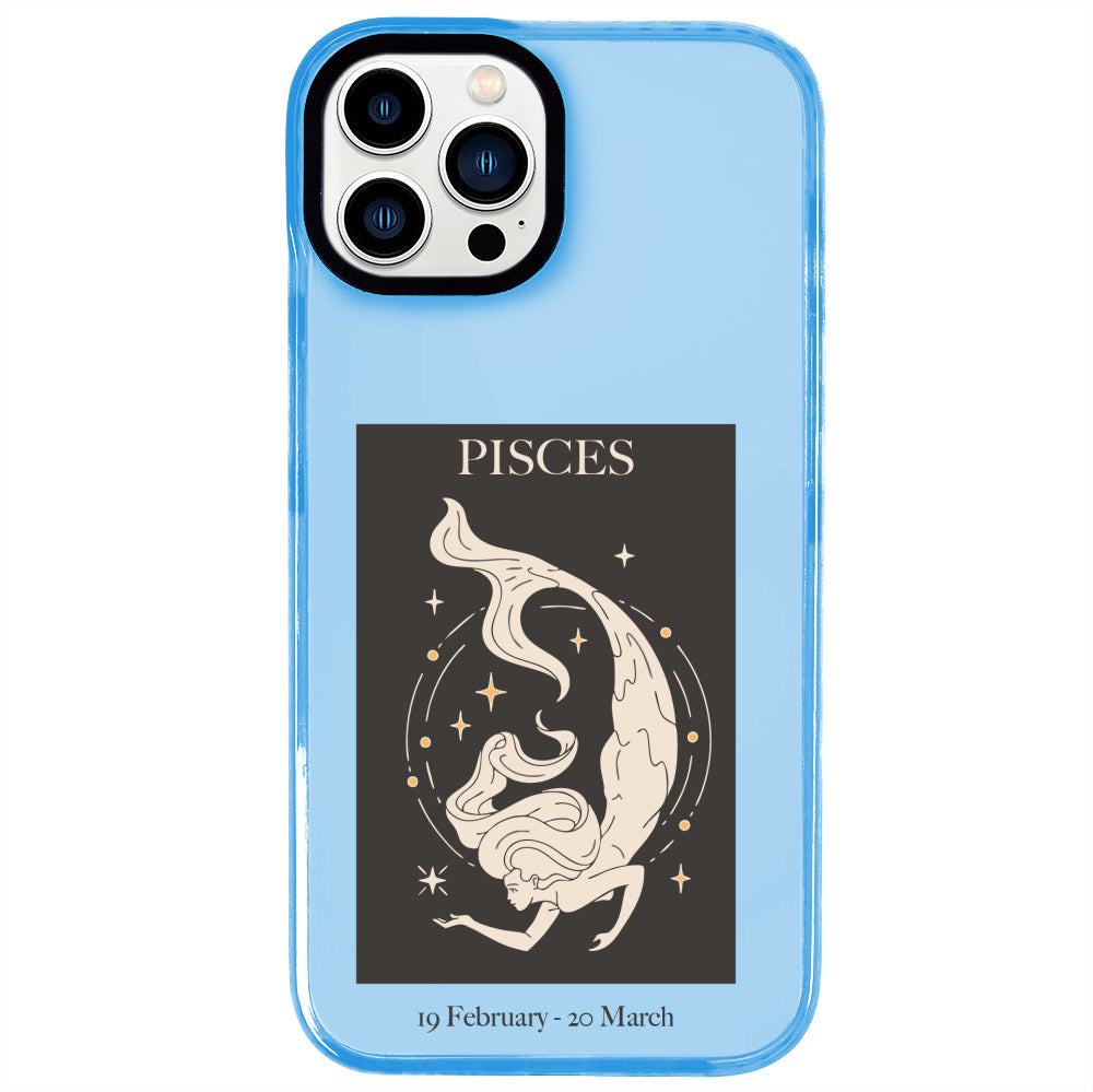 iPhone 12 Pro Max Balık Burcu History of Zodiac Telefon Kılıfı - Azure
