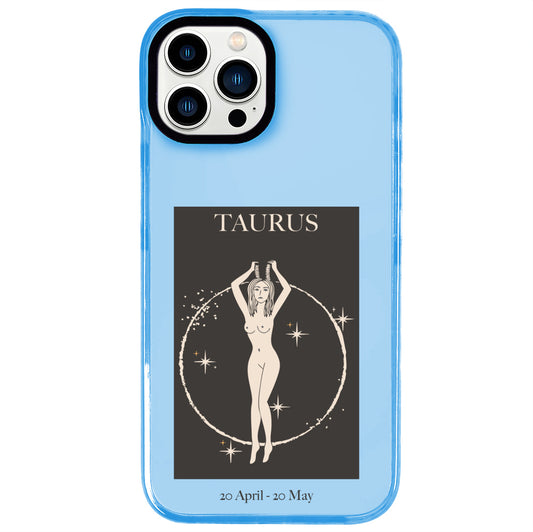 iPhone 12 Pro Max Boğa Burcu History of Zodiac Telefon Kılıfı - Azure