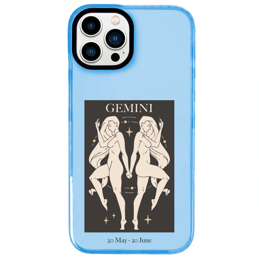 iPhone 12 Pro Max İkizler Burcu History of Zodiac Telefon Kılıfı - Azure