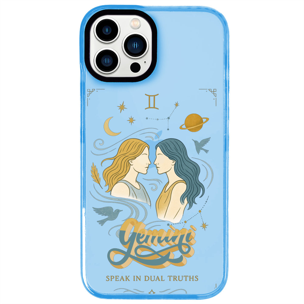 iPhone 12 Pro Max İkizler Burcu Way of Aries Telefon Kılıfı - Azure