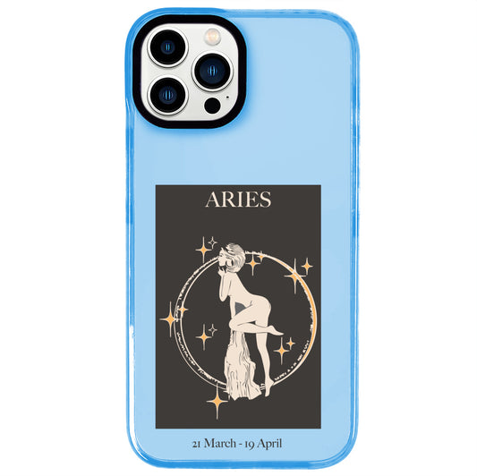 iPhone 12 Pro Max Koç Burcu History of Zodiac Telefon Kılıfı - Azure