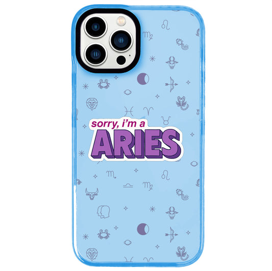 iPhone 12 Pro Max Koç Burcu Sorry Zodiac Telefon Kılıfı - Azure