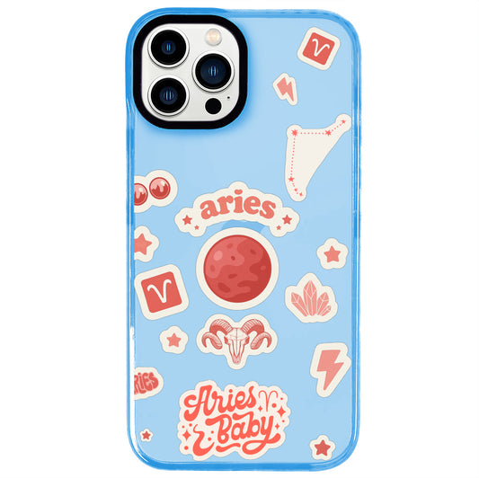 iPhone 12 Pro Max Koç Burcu Sweet Rules Telefon Kılıfı - Azure