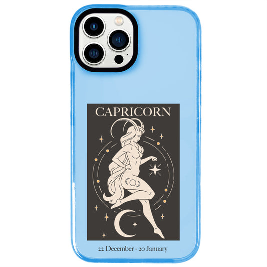 iPhone 12 Pro Max Oğlak Burcu History of Zodiac Telefon Kılıfı - Azure