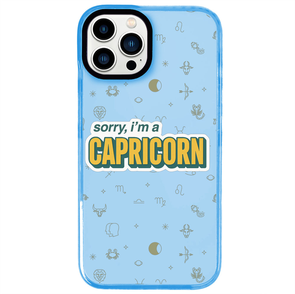 iPhone 12 Pro Max Oğlak Burcu Sorry Zodiac Telefon Kılıfı - Azure