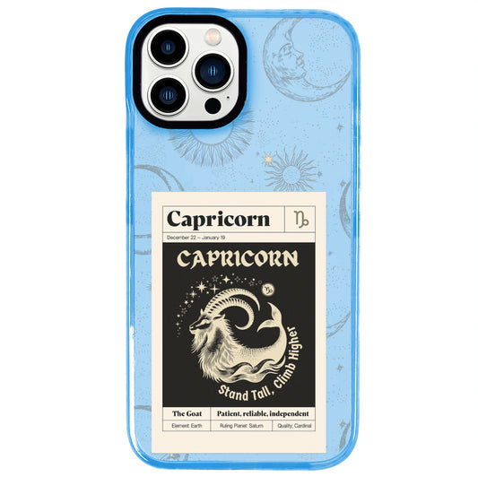 iPhone 12 Pro Max Oğlak Burcu Sticker Mode Telefon Kılıfı - Azure