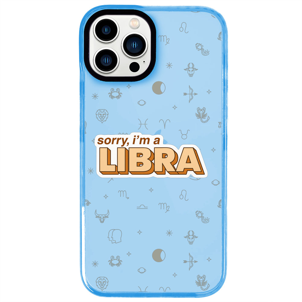 iPhone 12 Pro Max Terazi Burcu Sorry Zodiac Telefon Kılıfı - Azure