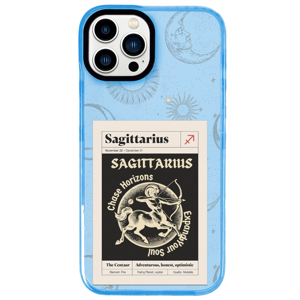 iPhone 12 Pro Max Yay Burcu Sticker Mode Telefon Kılıfı - Azure