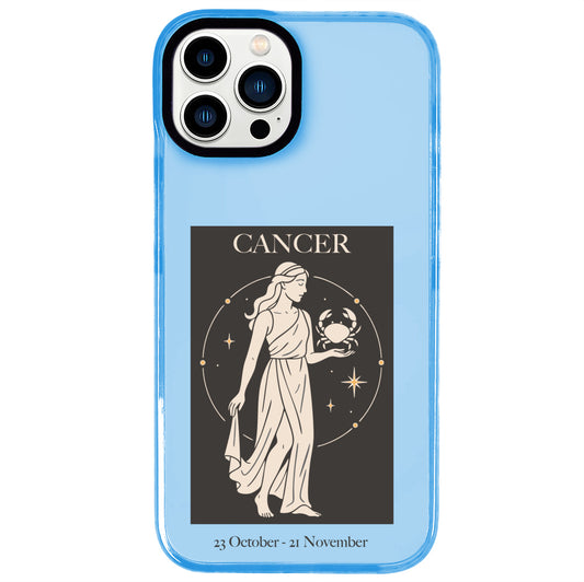 iPhone 12 Pro Max Yengeç Burcu History of Zodiac Telefon Kılıfı - Azure