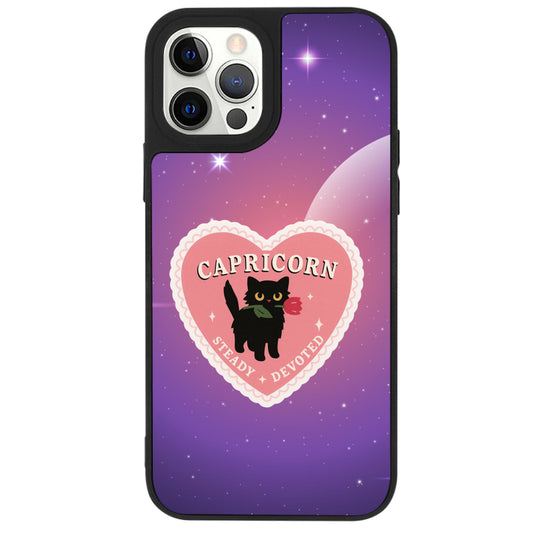iPhone 12 Pro Max Oğlak Burcu Heart In Stars Telefon Kılıfı - Popsoketsiz