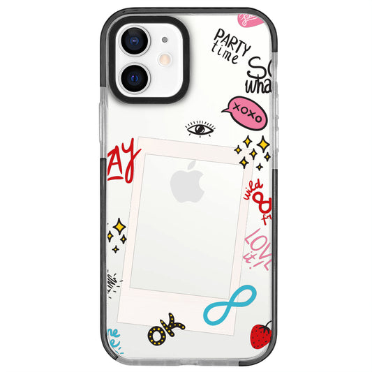 iPhone 12 Mini Shine Like Polaroid Telefon Kılıfı