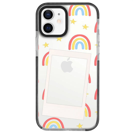iPhone 12 Mini Rainbow Star Polaroid Telefon Kılıfı