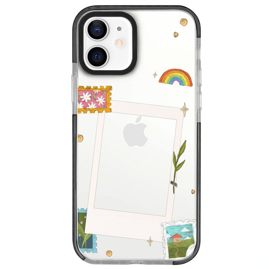iPhone 12 Mini Postcard Polaroid Telefon Kılıfı