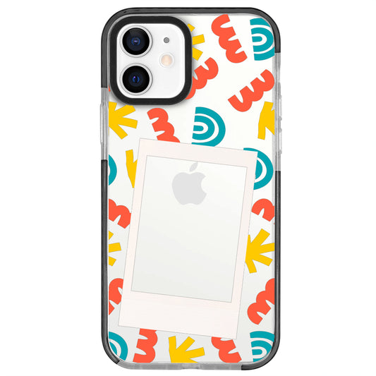 iPhone 12 Mini Colorful Polaroid Telefon Kılıfı
